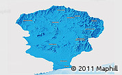 Political Panoramic Map of Amboasary-Sud, single color outside