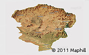 Satellite Panoramic Map of Amboasary-Sud, cropped outside