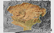 Satellite Panoramic Map of Amboasary-Sud, desaturated