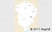 Classic Style Simple Map of Amboasary-Sud, single color outside