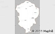 Gray Simple Map of Amboasary-Sud, cropped outside