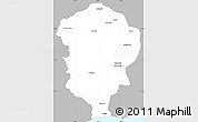 Gray Simple Map of Amboasary-Sud, single color outside