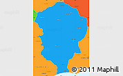 Political Simple Map of Amboasary-Sud