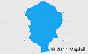 Political Simple Map of Amboasary-Sud, single color outside