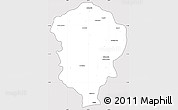 Silver Style Simple Map of Amboasary-Sud, cropped outside