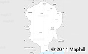 Silver Style Simple Map of Amboasary-Sud