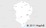 Silver Style Simple Map of Amboasary-Sud, single color outside