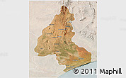 Satellite 3D Map of Ambovombe-Androy, lighten