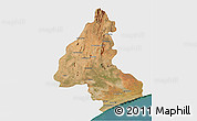 Satellite 3D Map of Ambovombe-Androy, single color outside