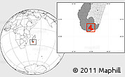 Blank Location Map of Ambovombe-Androy, highlighted country, highlighted parent region
