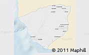 Classic Style 3D Map of Ampanihy, single color outside
