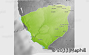 Physical 3D Map of Ampanihy, desaturated