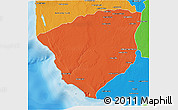 Political 3D Map of Ampanihy