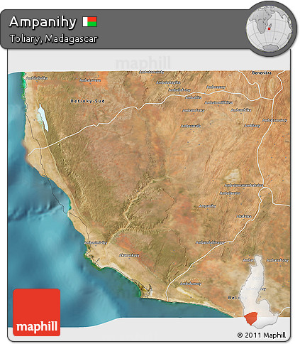 Satellite 3D Map of Ampanihy