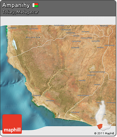 Satellite 3D Map of Ampanihy