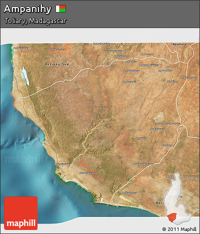 Satellite 3D Map of Ampanihy