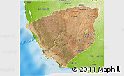 Satellite 3D Map of Ampanihy, physical outside