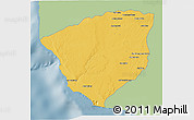 Savanna Style 3D Map of Ampanihy, single color outside