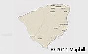 Shaded Relief 3D Map of Ampanihy, cropped outside