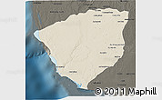 Shaded Relief 3D Map of Ampanihy, darken