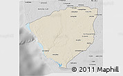 Shaded Relief 3D Map of Ampanihy, desaturated