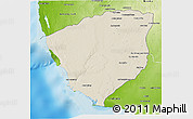 Shaded Relief 3D Map of Ampanihy, physical outside