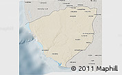 Shaded Relief 3D Map of Ampanihy, semi-desaturated