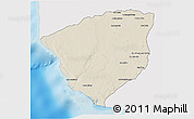Shaded Relief 3D Map of Ampanihy, single color outside