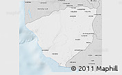 Silver Style 3D Map of Ampanihy