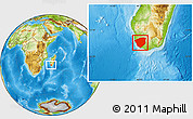 Physical Location Map of Ampanihy