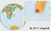 Political Location Map of Ampanihy