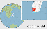 Savanna Style Location Map of Ampanihy, highlighted country