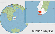 Savanna Style Location Map of Ampanihy, highlighted parent region
