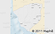 Classic Style Map of Ampanihy, single color outside