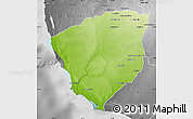 Physical Map of Ampanihy, desaturated