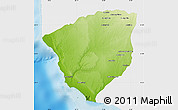 Physical Map of Ampanihy, single color outside