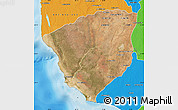 Satellite Map of Ampanihy, political outside