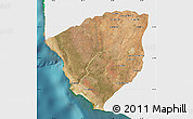 Satellite Map of Ampanihy, single color outside