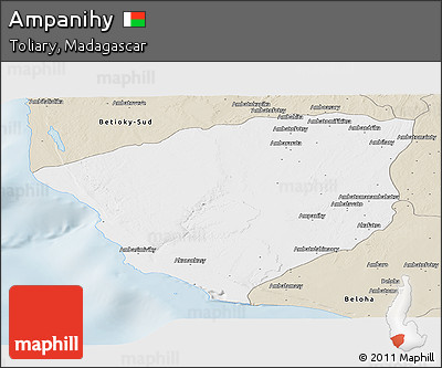 Classic Style Panoramic Map of Ampanihy