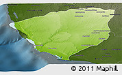 Physical Panoramic Map of Ampanihy, darken