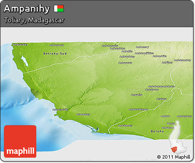 Physical Panoramic Map of Ampanihy