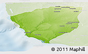 Physical Panoramic Map of Ampanihy, lighten
