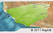 Physical Panoramic Map of Ampanihy, satellite outside