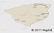 Shaded Relief Panoramic Map of Ampanihy, cropped outside