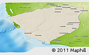 Shaded Relief Panoramic Map of Ampanihy, physical outside