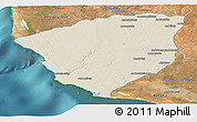 Shaded Relief Panoramic Map of Ampanihy, satellite outside