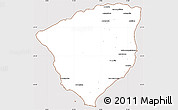 Classic Style Simple Map of Ampanihy, cropped outside