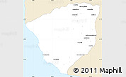 Classic Style Simple Map of Ampanihy, single color outside