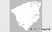 Gray Simple Map of Ampanihy, cropped outside