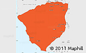 Political Simple Map of Ampanihy, single color outside, borders and labels